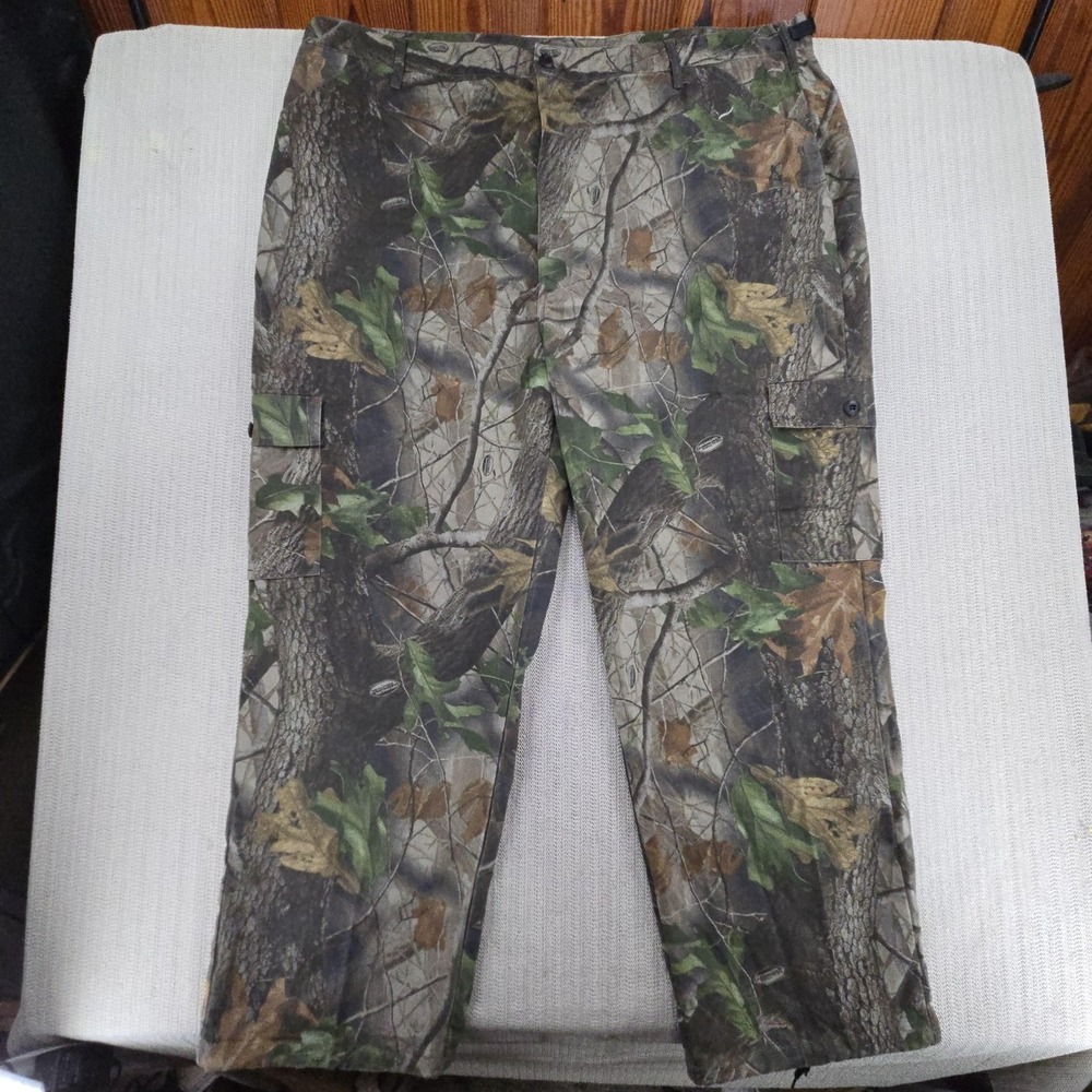 Liberty Pants Mens 52x32 Camo Cargo Relaxed Fit Adjustable Waist Outdoor Hunting